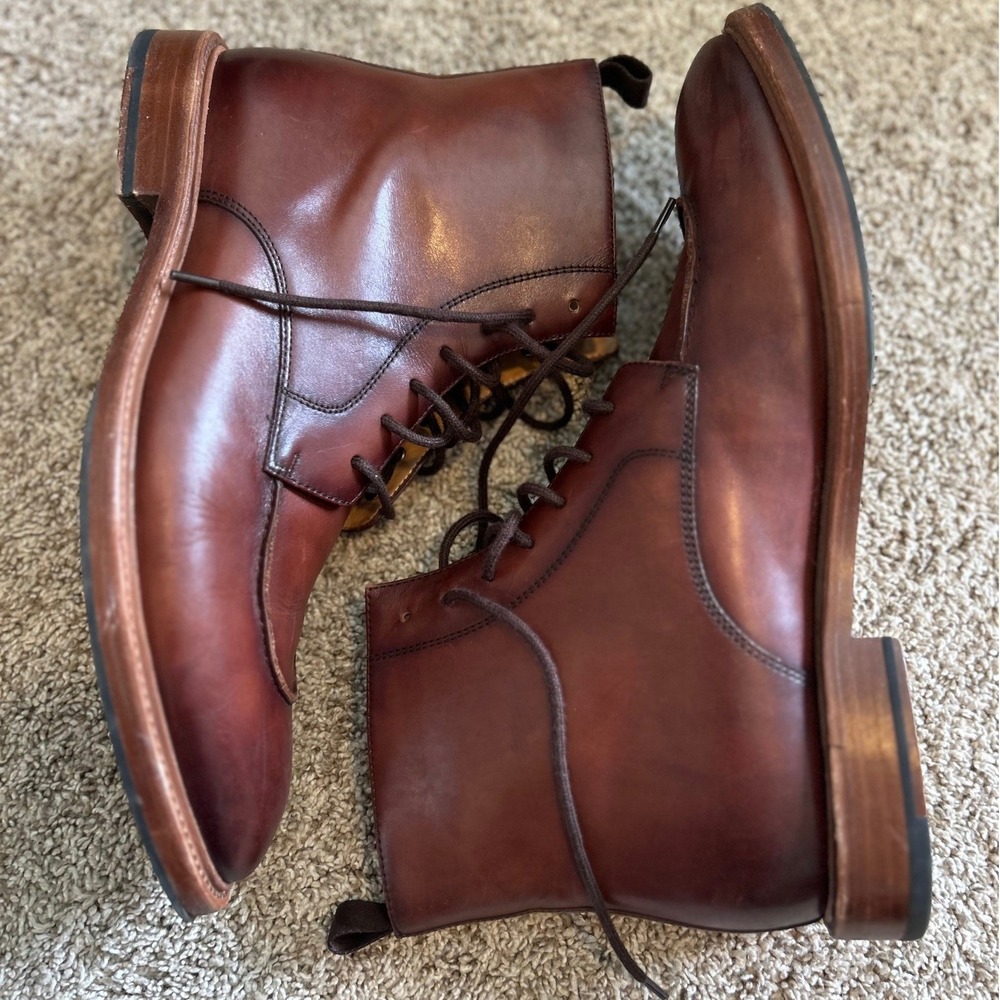 CURATORE Savona Leather Boot In Brown Classic Old Money Leather Boot SZ 10.5 - Picture 2 of 9